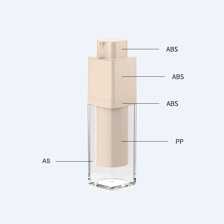 a16 15ml 30ml 50ml scrub lotion vacuum bottle square essence eye cream airless bottle spin screw pump bottle-2