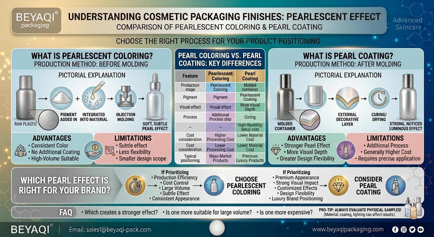 Pearlescent Color Vs. Pearl Coating: Which Is Better for Cosmetic Packaging?