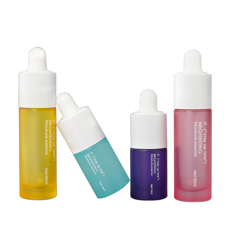 GB182 Aangepaste 15ml 30ml Foundation Fles Luxe Glas Haarolie Parfum Oogdruppel Gezichtsserum Glazen Pipetflessen met Pipet