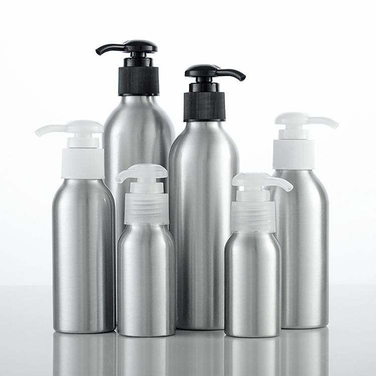 ST01 Cosmetic Packaging Sustainable Recycled Shining Screw Sliver Hair Refillable Aluminum Screw Bottle factory