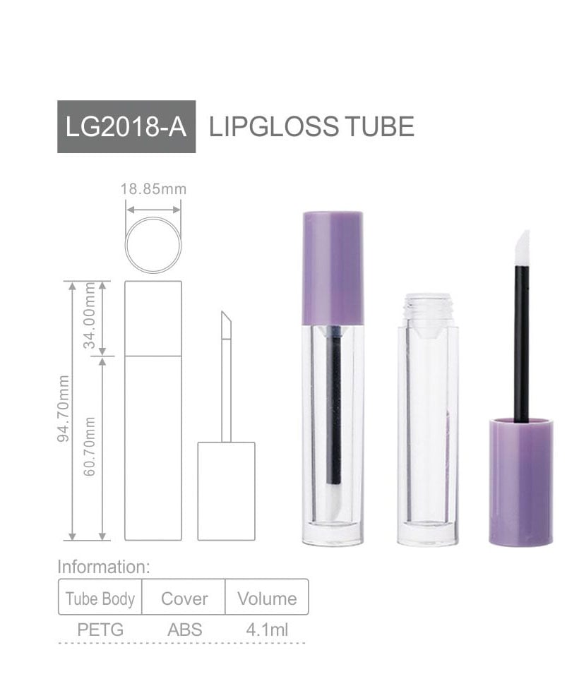 lg2018 a eco friendly transparent lip gloss tube  custom empty lip gloss  lip glaze packaging for private label cosmetic brands oem manufacturer-1