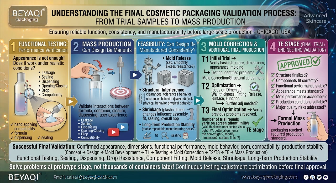 What Happens After Cosmetic Packaging Prototyping? From T1 Samples To Mass Production