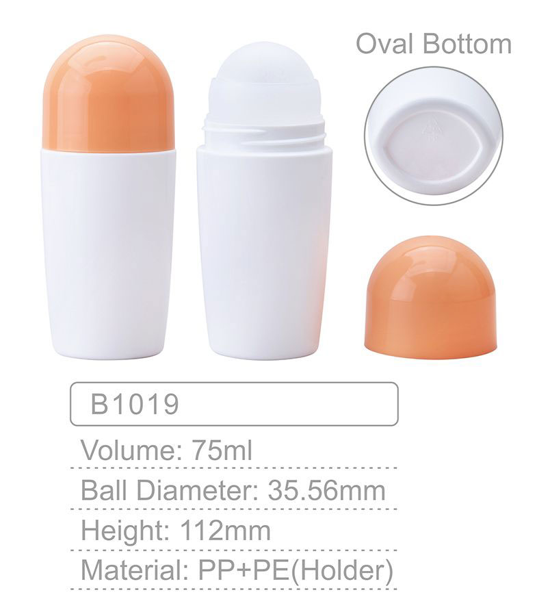 b1019 wholesale custom eco friendly 75ml empty plastic deodorant roller ball bottles empty roll on bottle containers-1