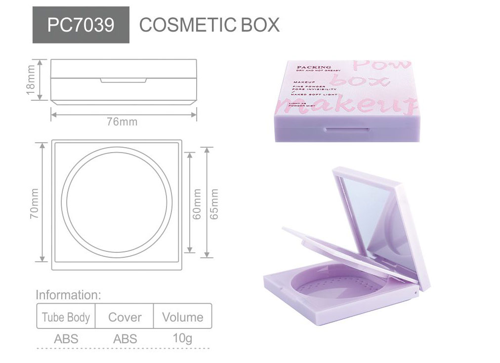 pc7039 double wall compact powder case  pcr sustainable pressed powder compact packaging for makeup oem manufacturer-1