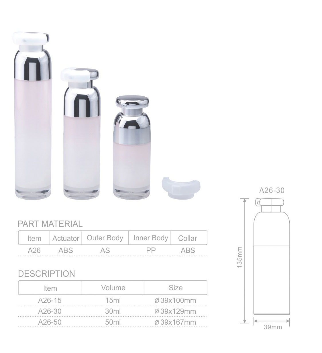 a26 customized luxury skincare packaging set empty abs as pp cosmetic toner lotion pump bottle and moisturize cream bottle-1