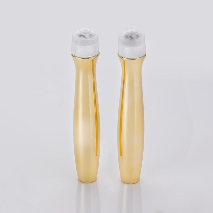 B1022 Cosmetic Essential Oil Round Eye Cream Roller Bottle,gold Roll on 15ml Bottle Eye Cream,luxury Eye Cream Bottle