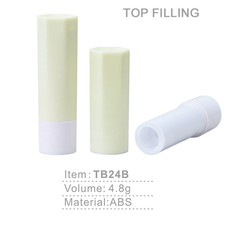 tb24 luxury lipstick plastic tube custom lip balm tubes refillable empty pressing tube 45g 48g cosmetic packing makeup container-2