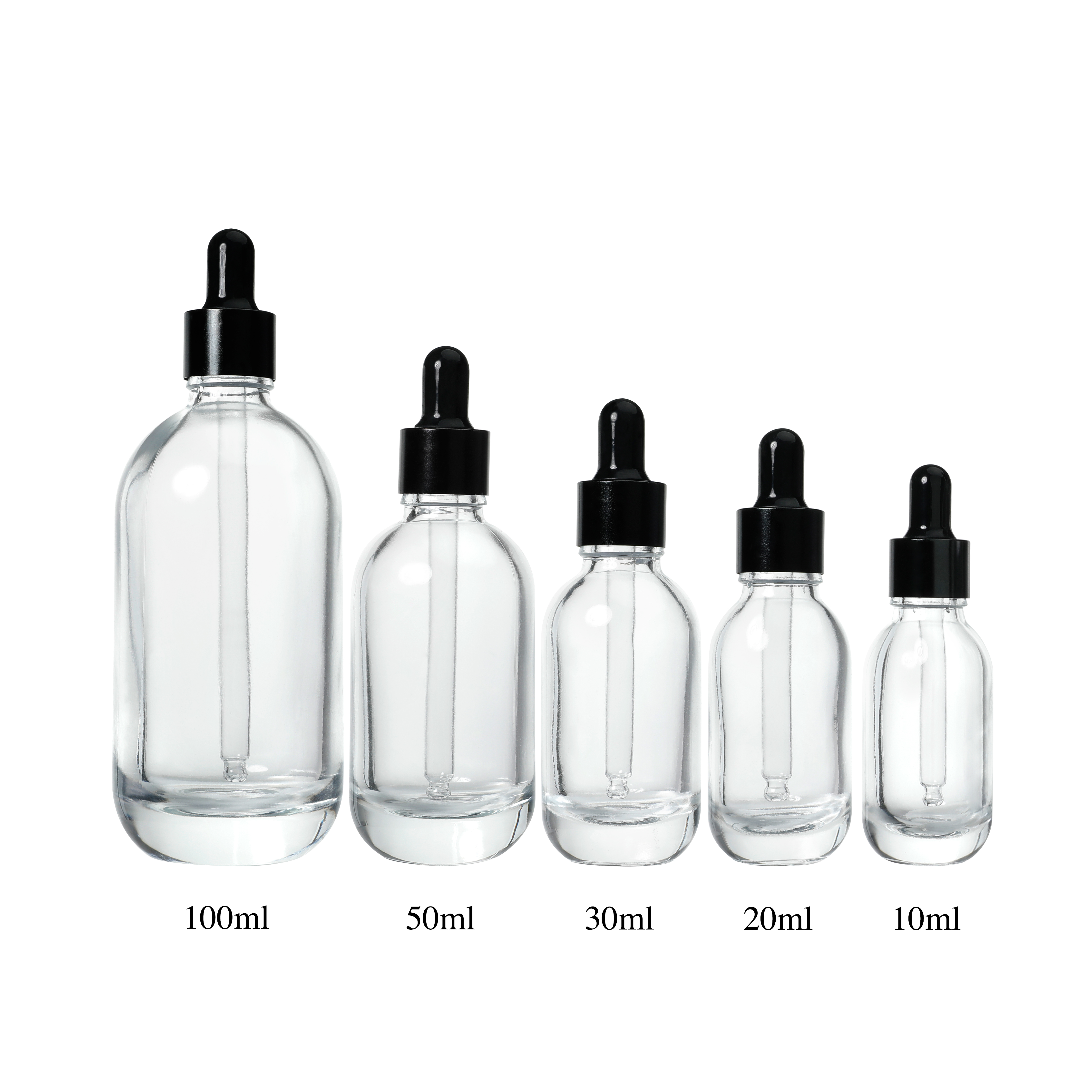 gb135 wholesale oem odm gradient black green perfume essential oil packaging serum glass cosmetic package essential oil dropper bottle-1