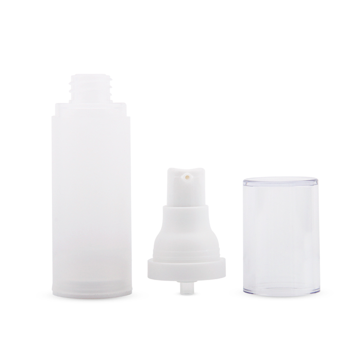 A24 Frosted Airless Plastic Cosmetic Lotion Pump Vacuum 15ml 30ml 50ml Airless Bottle Packaging for Face Masks and Shampoo factory