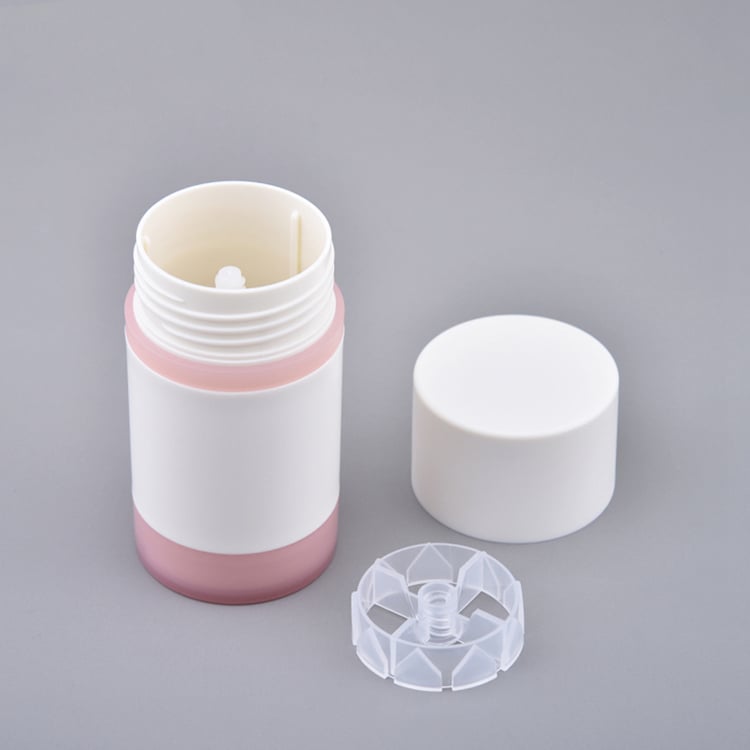 TB32 PP Top Filled Deodorant Sunscreen Cream Face Eye Cream 50g White pink Twist up Deodorant Stick Container Deodorant Packaging
