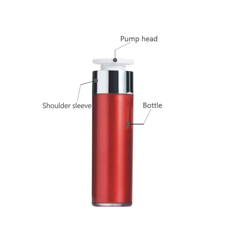 BA04 BA05 Luxury Empty Wide Mouth 15ml 30ml 50ml Acrylic Airless Pump Bottle Press Type Vacuum Bottle Travel Portable manufacture