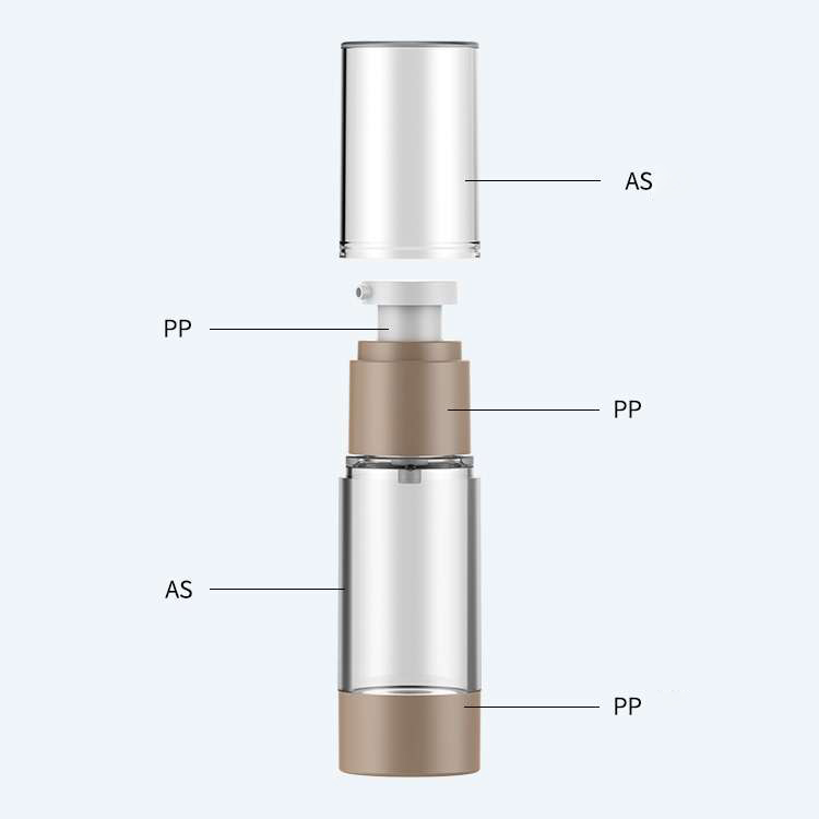 a12 custom luxury 15ml 30ml 50ml white cosmetic vacuum airless pump bottle pump biodegradable plastic airless pump bottle-2