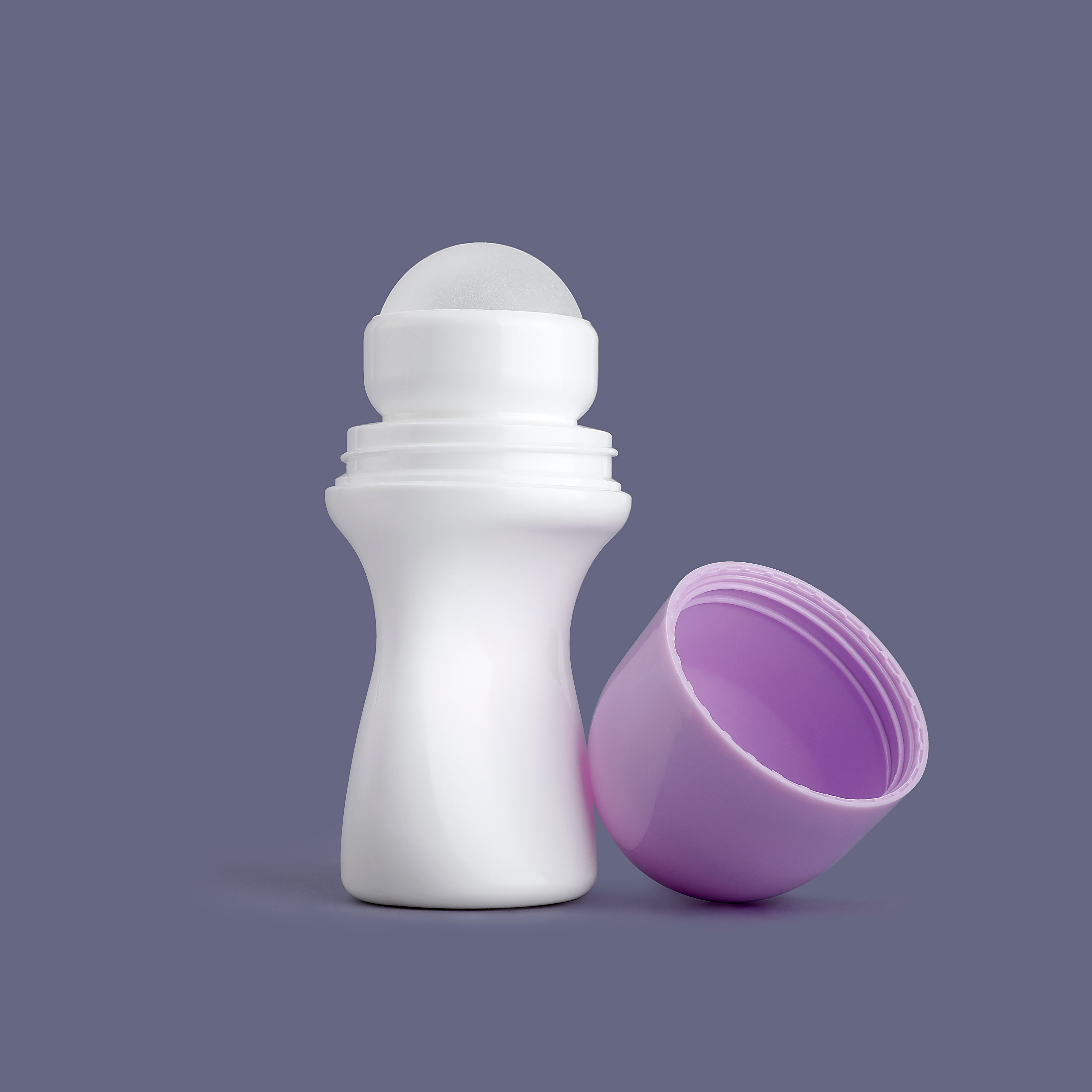 B1008 Modische bunte biologisch abbaubare Deodorant-Leerflasche aus PP/PET, Kunststoff-Roll-on-Flasche 30 ml, Kosmetik-Roll-on-Flasche