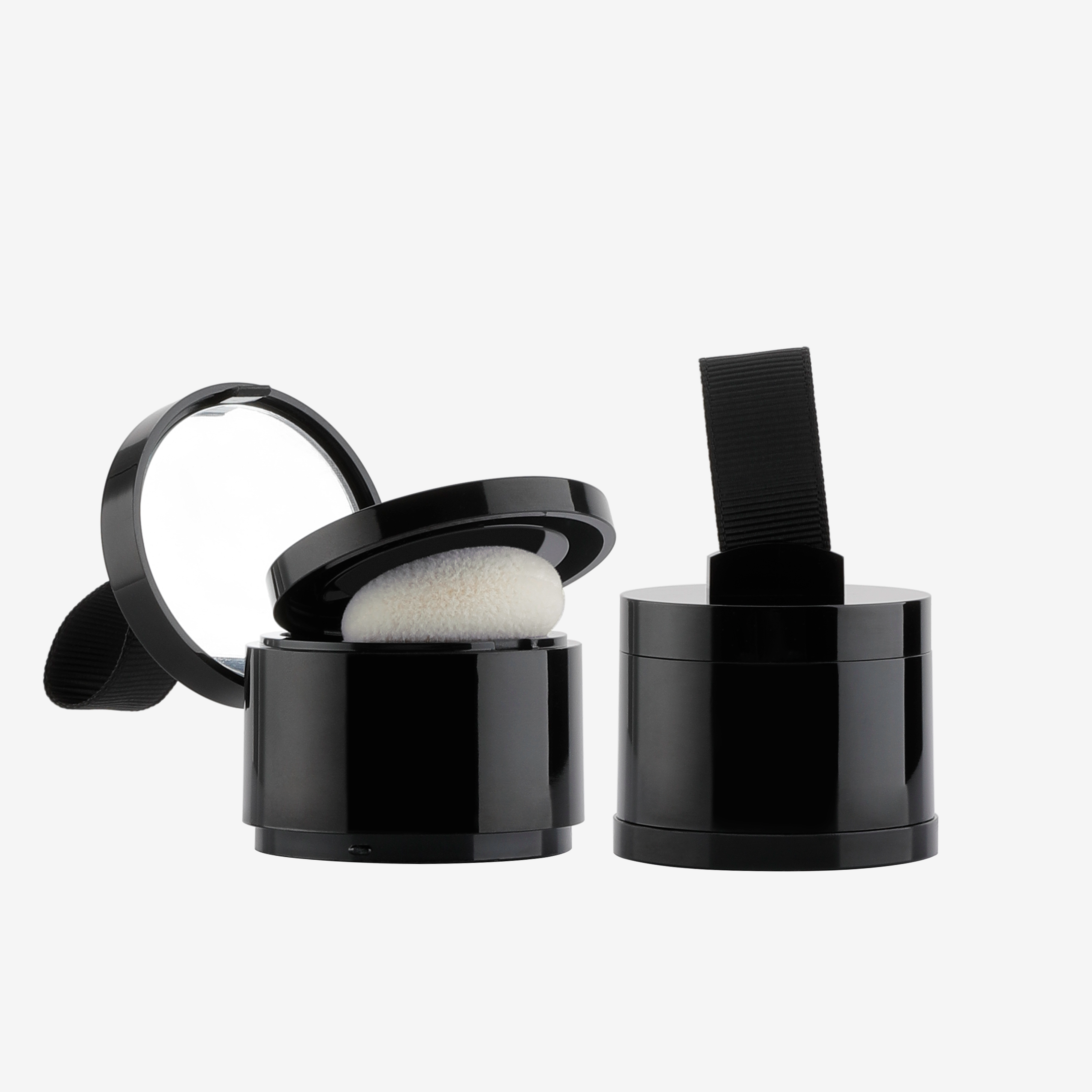 tb205 wholesale 4g cosmetic plastic blush powder puff case sponge bottle hairline shadow empty loose powder container with brush-1