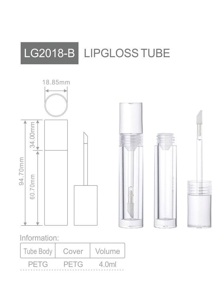 lg2018 round lip gloss tube  custom empty lip gloss packaging for liquid lipstick lip oil  private label cosmetic brands oem manufacturer-1