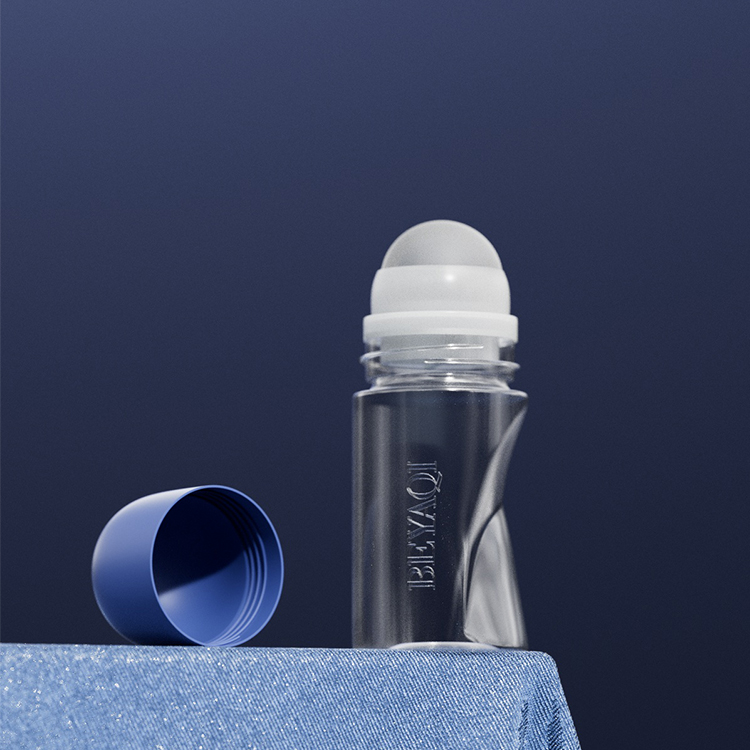 B3002 50ml Leak Proof  Deodorant Bottle Empty Transparent PET Roll on Bottles for Perfumes Aromatherapy Oils