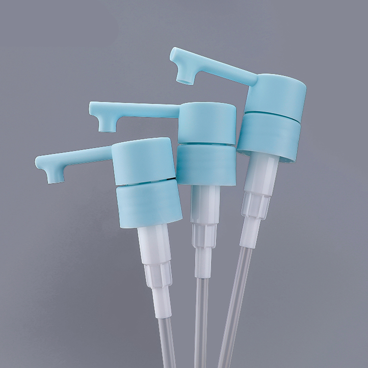 L5046 Produkcja długiego wylotu PCR kosmetyczna ciecz 28/410 głowica pompy do kremu, pompka do kremu z zewnętrzną sprężyną, pompka do kremu z zewnętrzną sprężyną