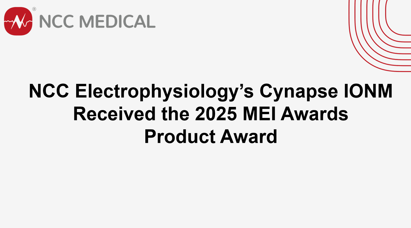 NCC Electrophysiology’s Cynapse IONM Received the 2025 MEI Awards Product Award