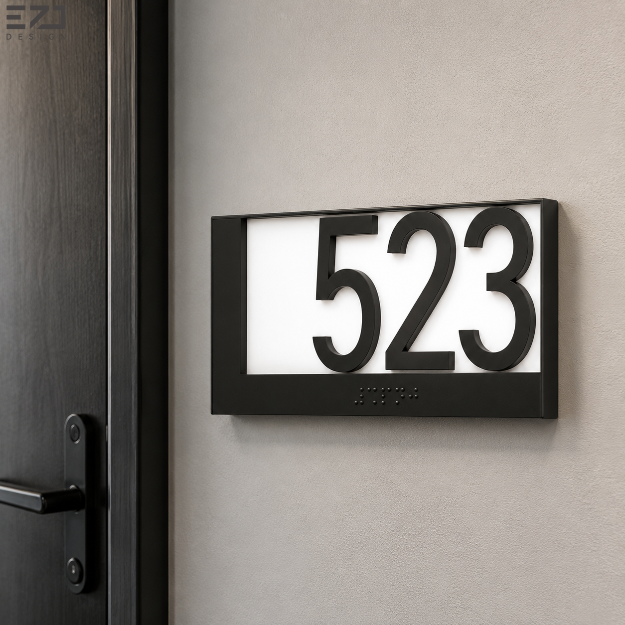Custom LED Backlit Hotel Room Number Sign Stainless Steel Acrylic Door ...