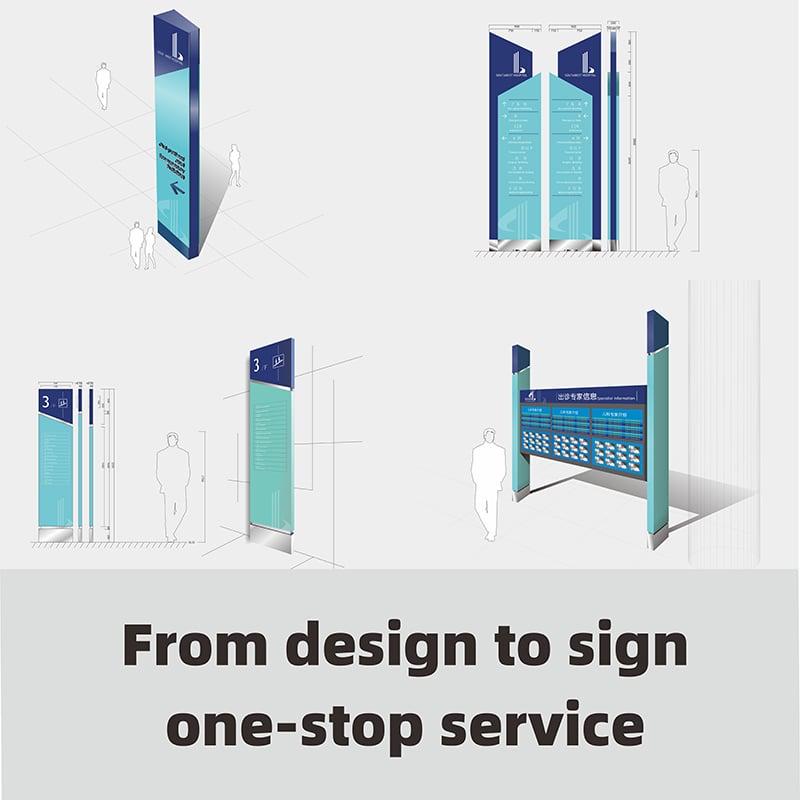 Design von Orientierungsschildern für Krankenhäuser