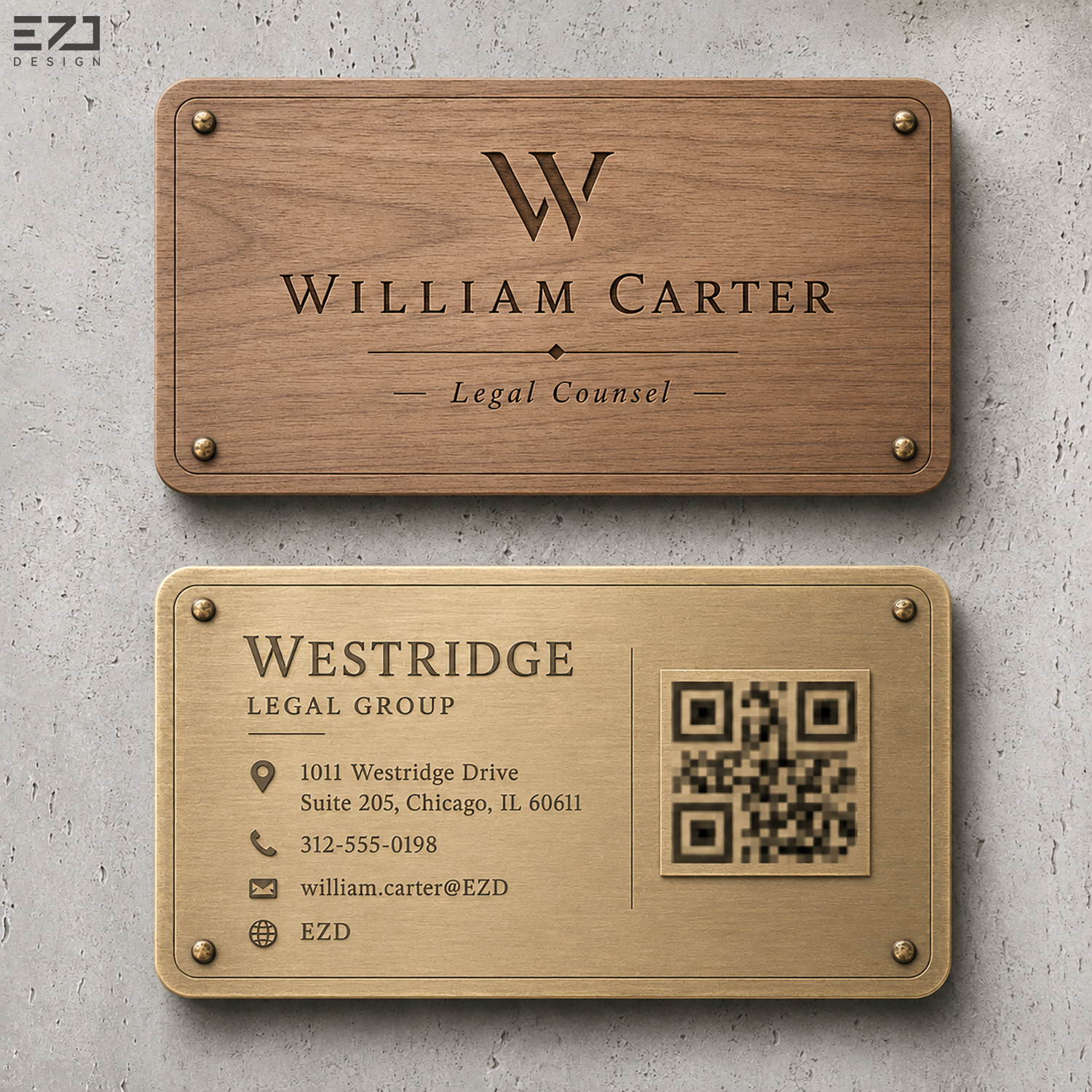 QR Code Nameplate Table Card Door Sign Brass Office Name Wall Mounted Company Directory Board Law Firm Office Building Plates