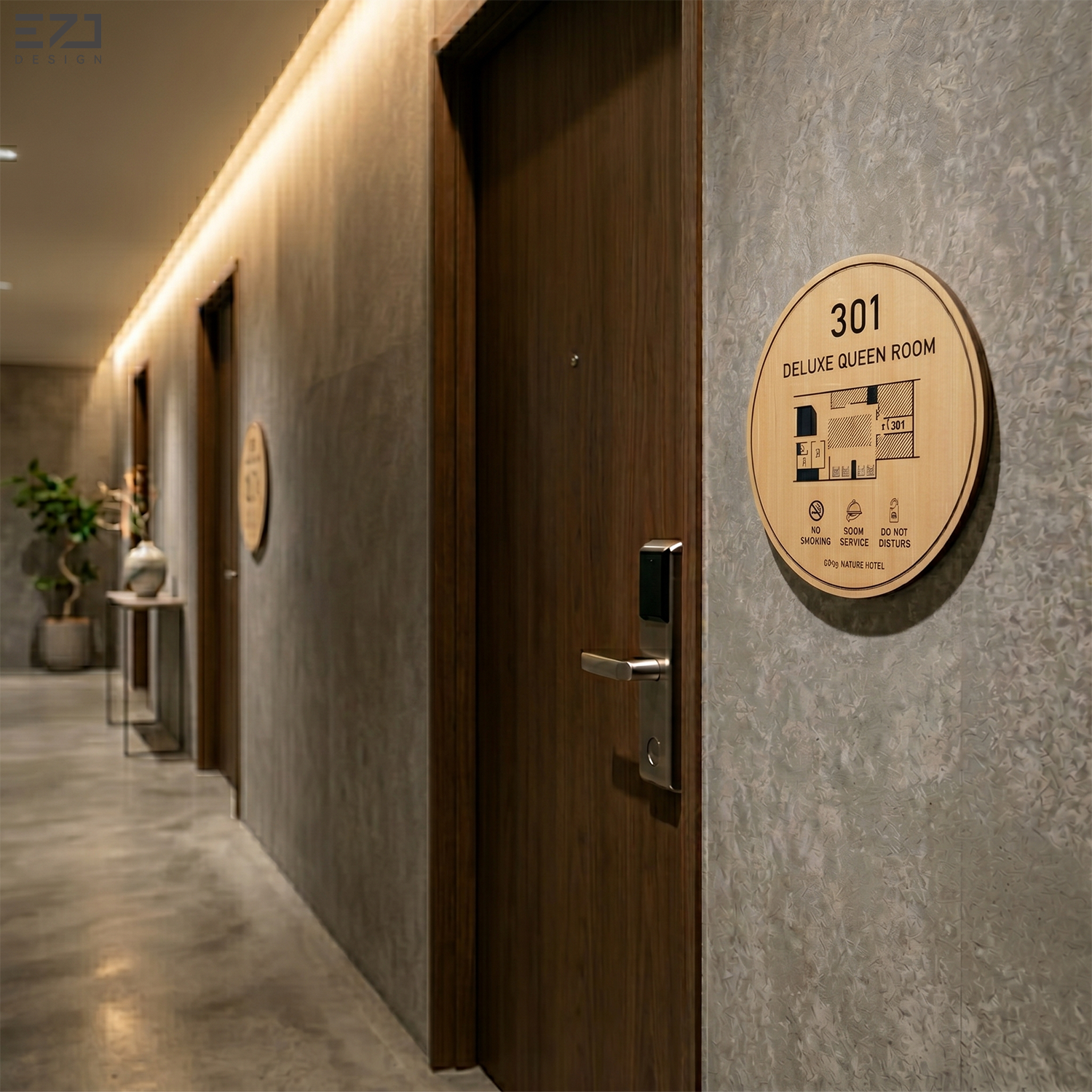 EZD individuelles Apartment-Resort-Hotel-Zimmernummerschild aus HPL ...