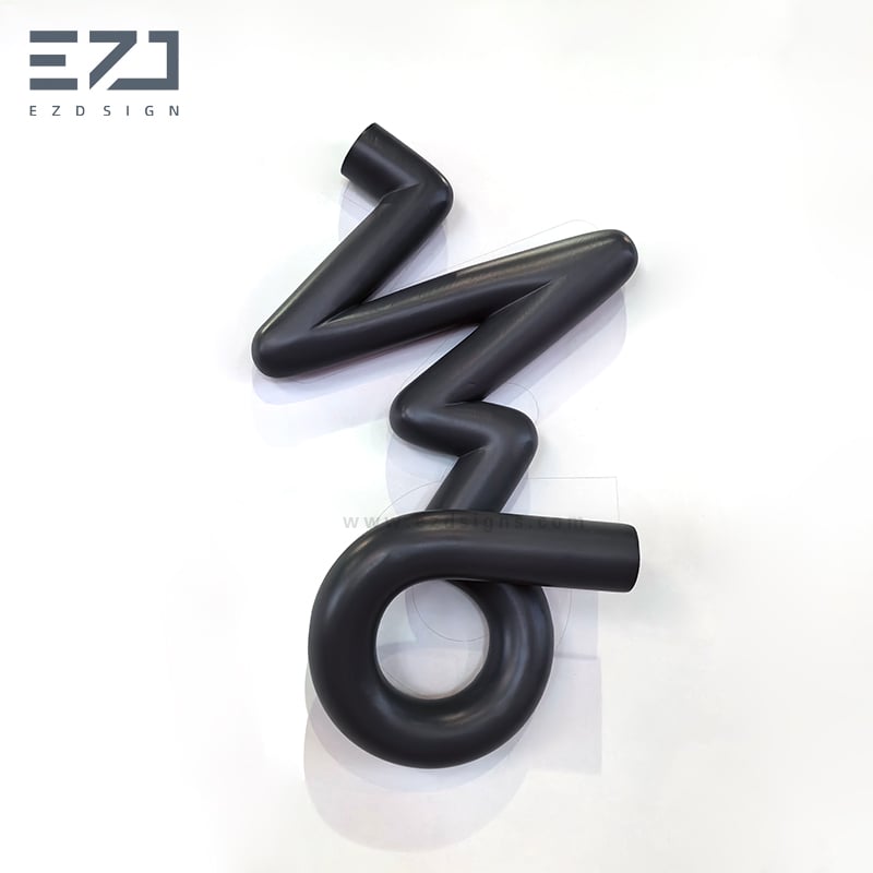 lettere in acciaio inox stampate in 3D