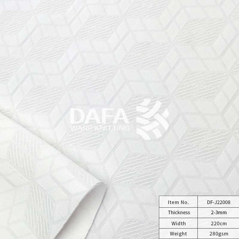 Geometric Jacquard 3D Sandwich Mesh Fabric for Bedding 100% Polyester, Elastic Knitting, 280 gsm, 220 cm, OEKO-TEX STANDARD 100