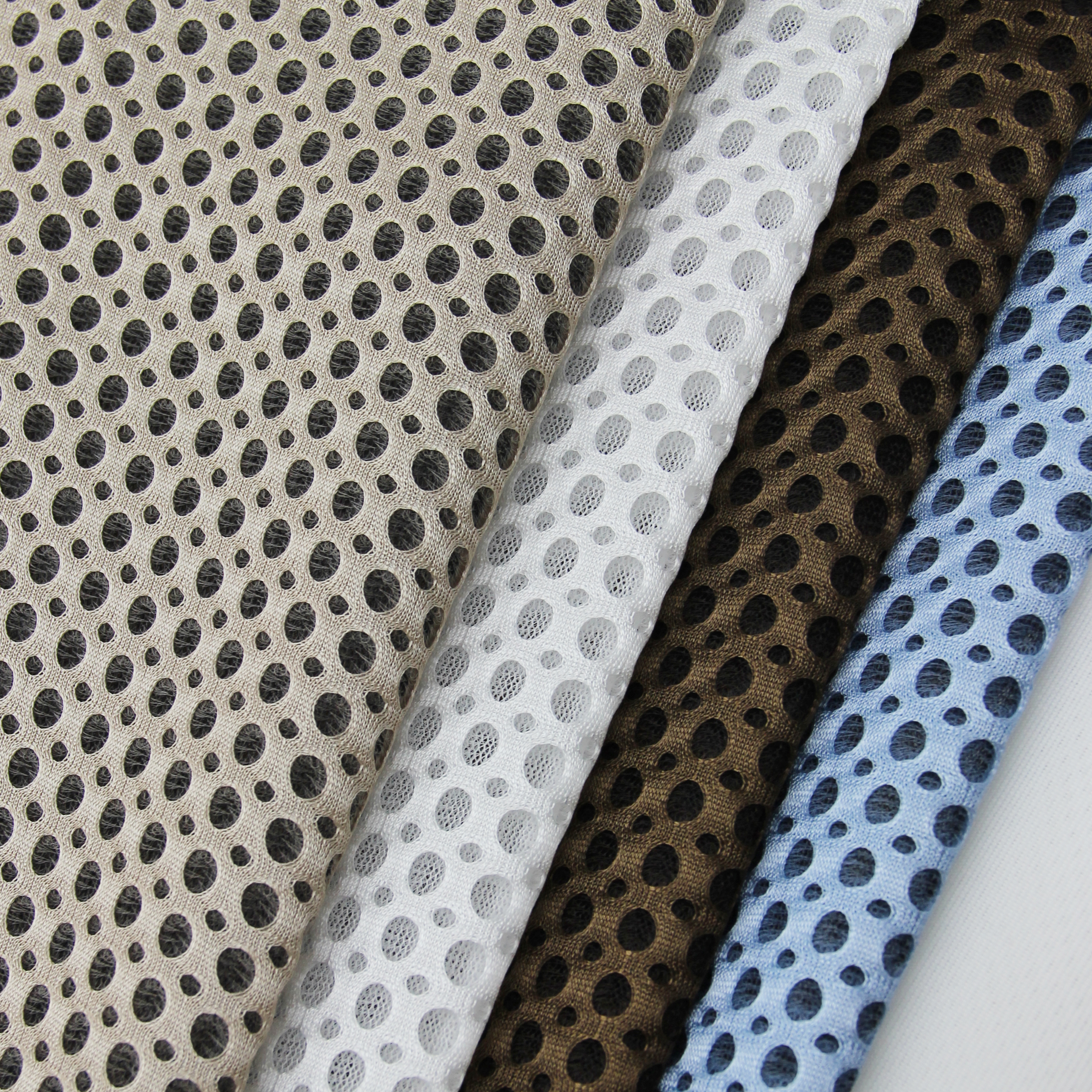 DAFA Eco-Friendly 100% Polyester Warp Air Mesh Fabric Big-Hole Dyed Breathable Fabric for Mattress, Bedding, Car, Bag and Shoes