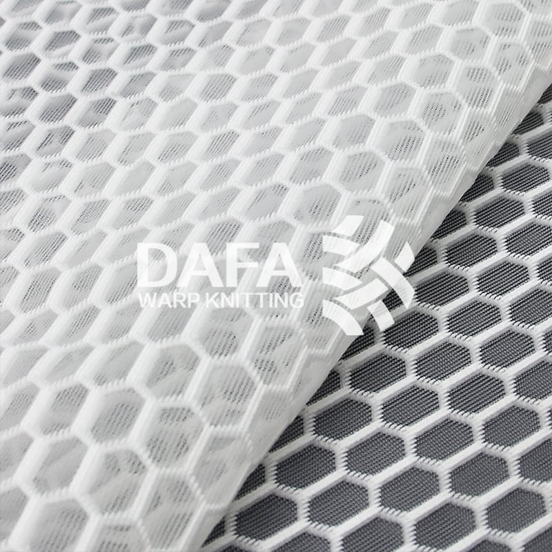 Transparent 3D Jacquard Mesh Fabric for Curtains and Clothing Decoration 100% Polyester, Warp Knitted, 200 gsm, 220 cm, OEKO-TEX STANDARD 100