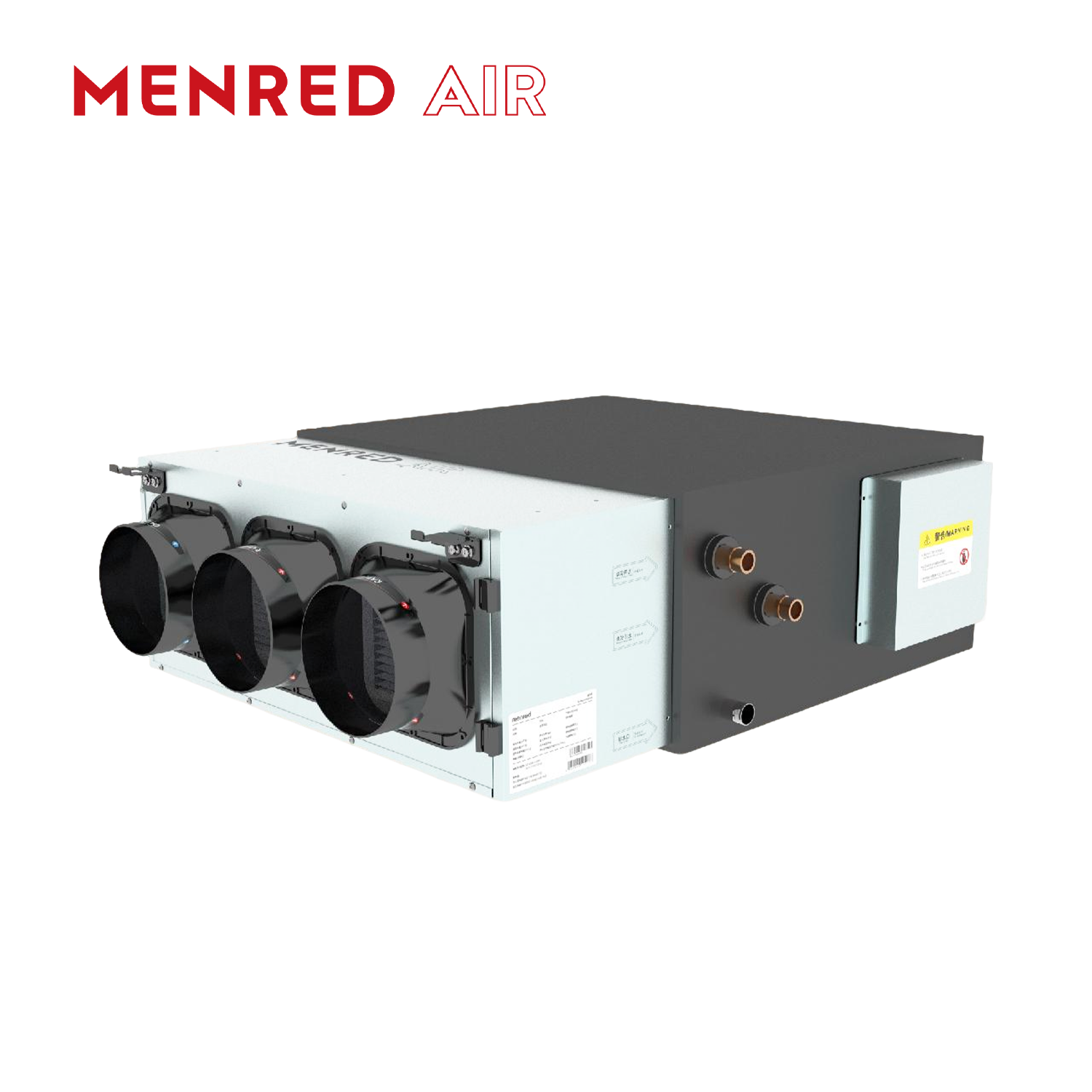  MENRED IEU Series Ceiling-Mounted HP-ERV New Full Air System 500/800m³/h ebmpapst DC Fan G4+HEPA Water-cooled Heat Recovery Ventilator with Dehumidification Function