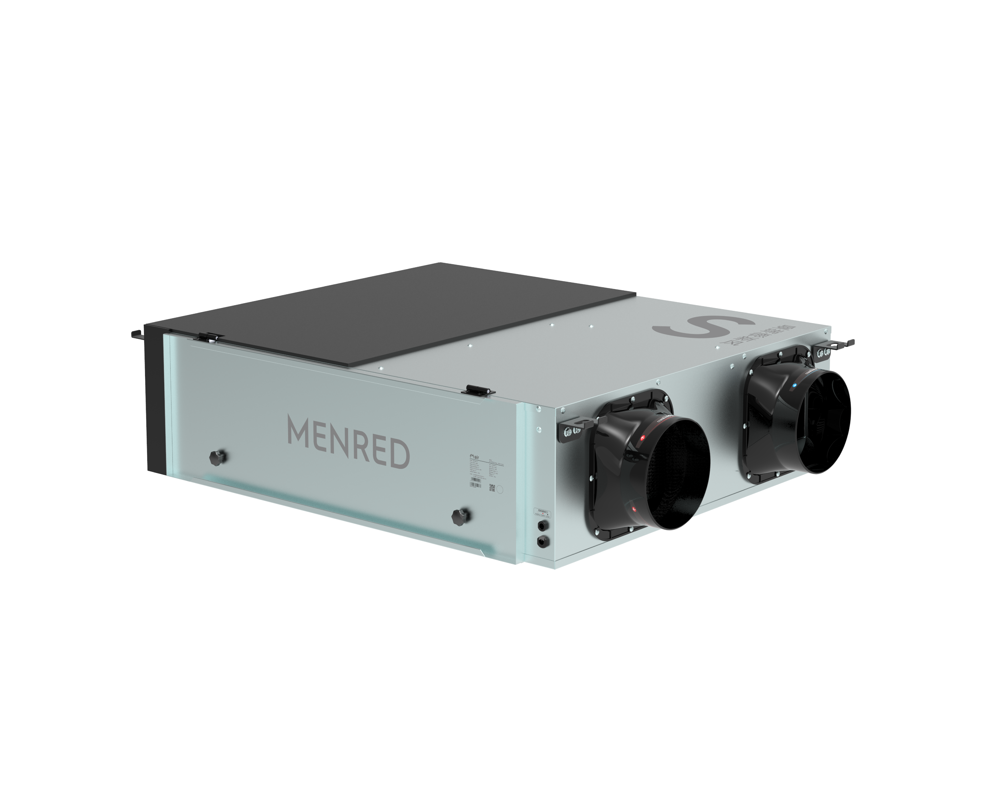 MENRED S5 Ceiling-Mounted ERV 350m³/h with G4 + HEPA H11 Filtration and Enthalpy Heat Recovery