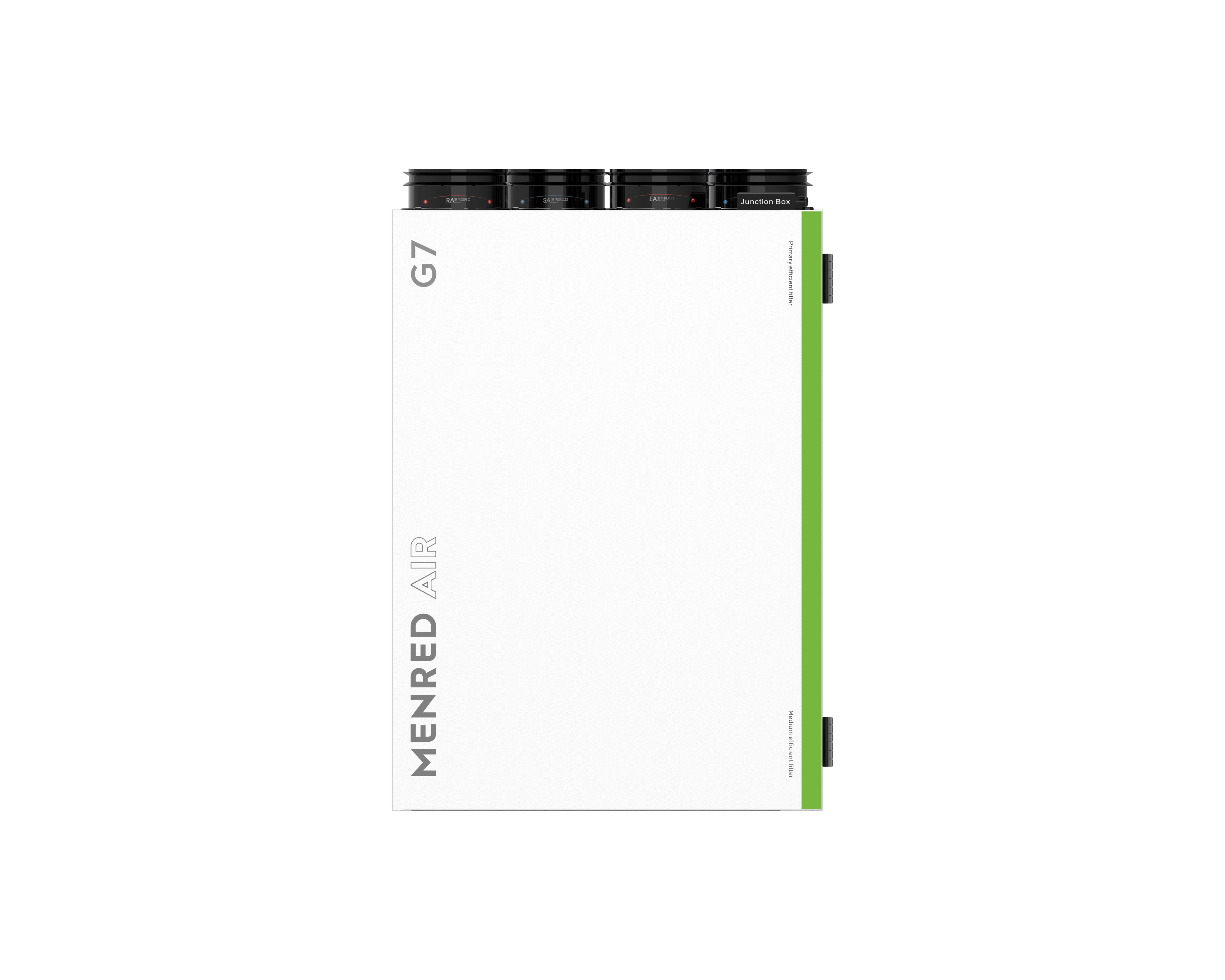 MENRED G7 Wall-Mounted ERV 350m³/h with G4 + HEPA Filtration and Built-In Air Quality Sensor