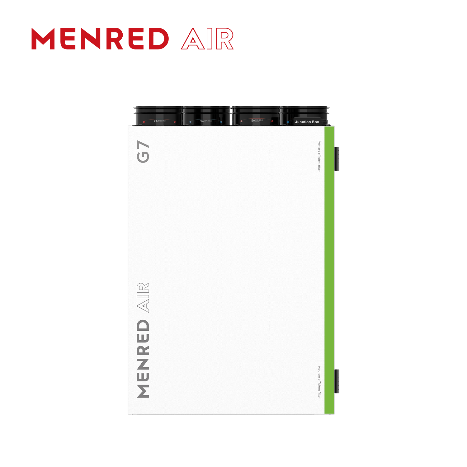 MENRED G7 Wall-mounted ERV Fresh Air System 350m³/h ebmpapst DC Fan G4+HEPA Heat Recovery Ventilator with Built-in Air Quality Sensor