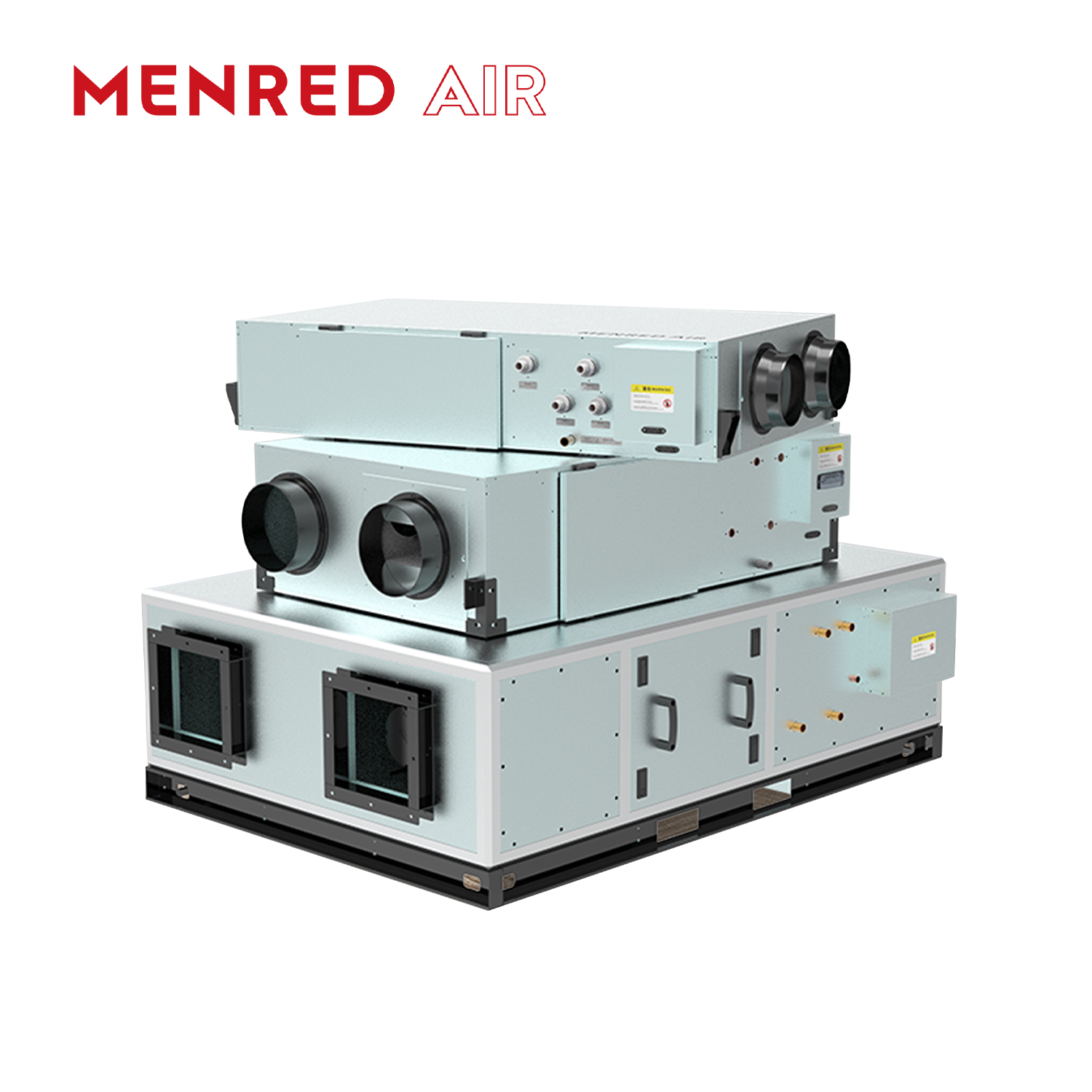 MENRED FO500-2500 Ceiling-Mounted HP-ERV Fresh Air Air Conditioner 500-2500m³/h ebmpapst DC Fan G4+HEPA Integrated Cooling Heating Dehumidification Heat Recovery Ventilator