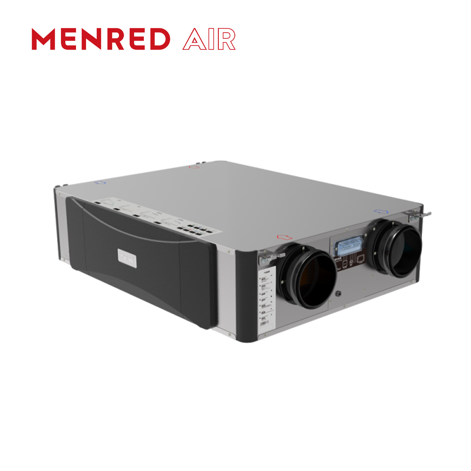 MENRED IEC.350E Ceiling-Mounted ERV 350m³/h with One-Piece EPP Structure and HEPA Filtration