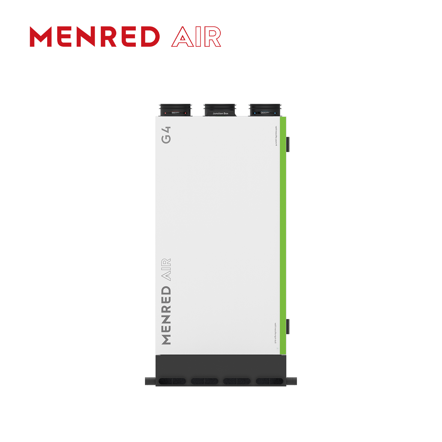 MENRED G4 Floor Standing ERV Fresh Air System 350m³/h ebmpapst DC Fan G4+HEPA Heat Recovery Ventilator with Built-in Air Quality Sensor 