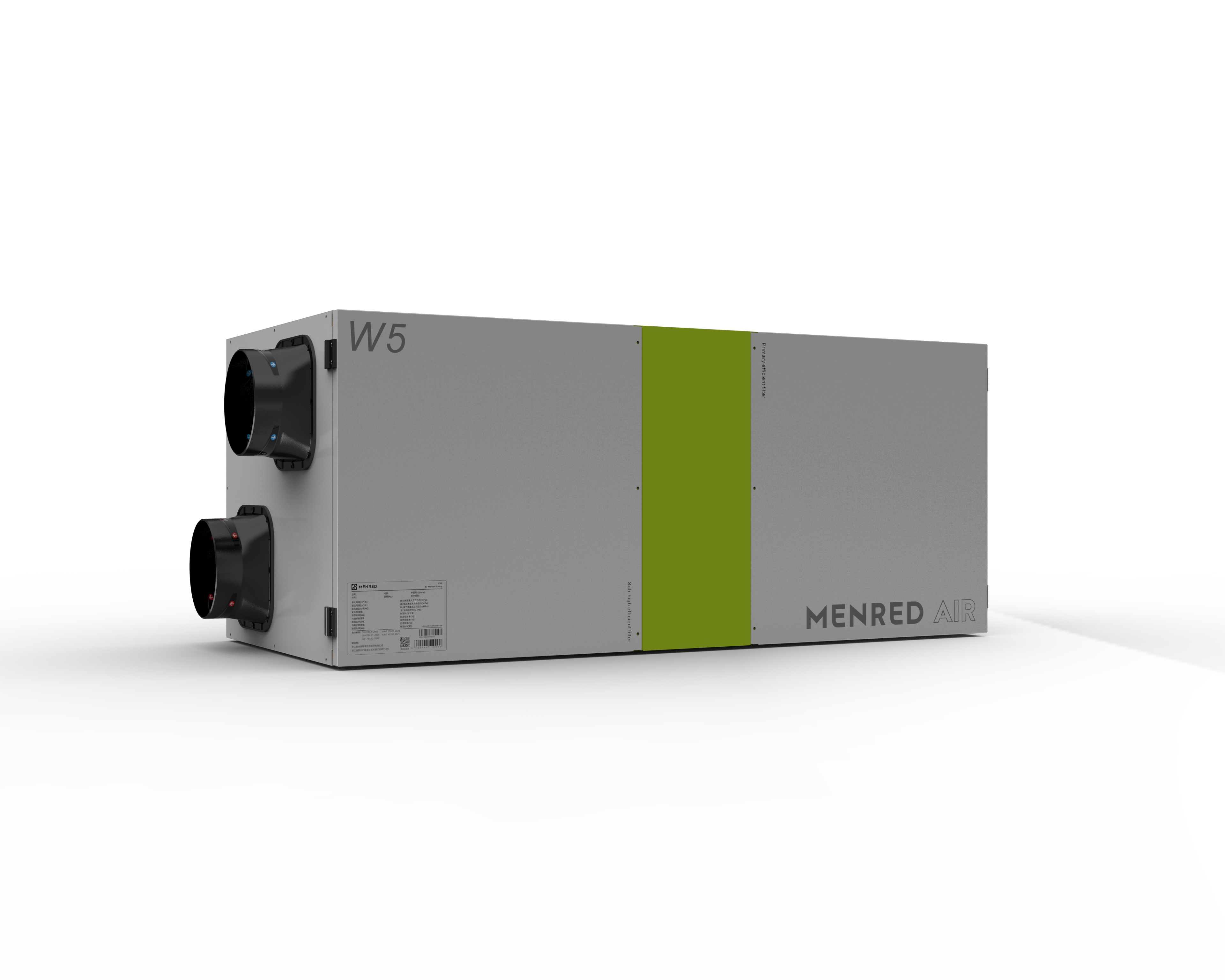 MENRED W5 Residential HRV System | High Airflow & Energy Recovery Solution