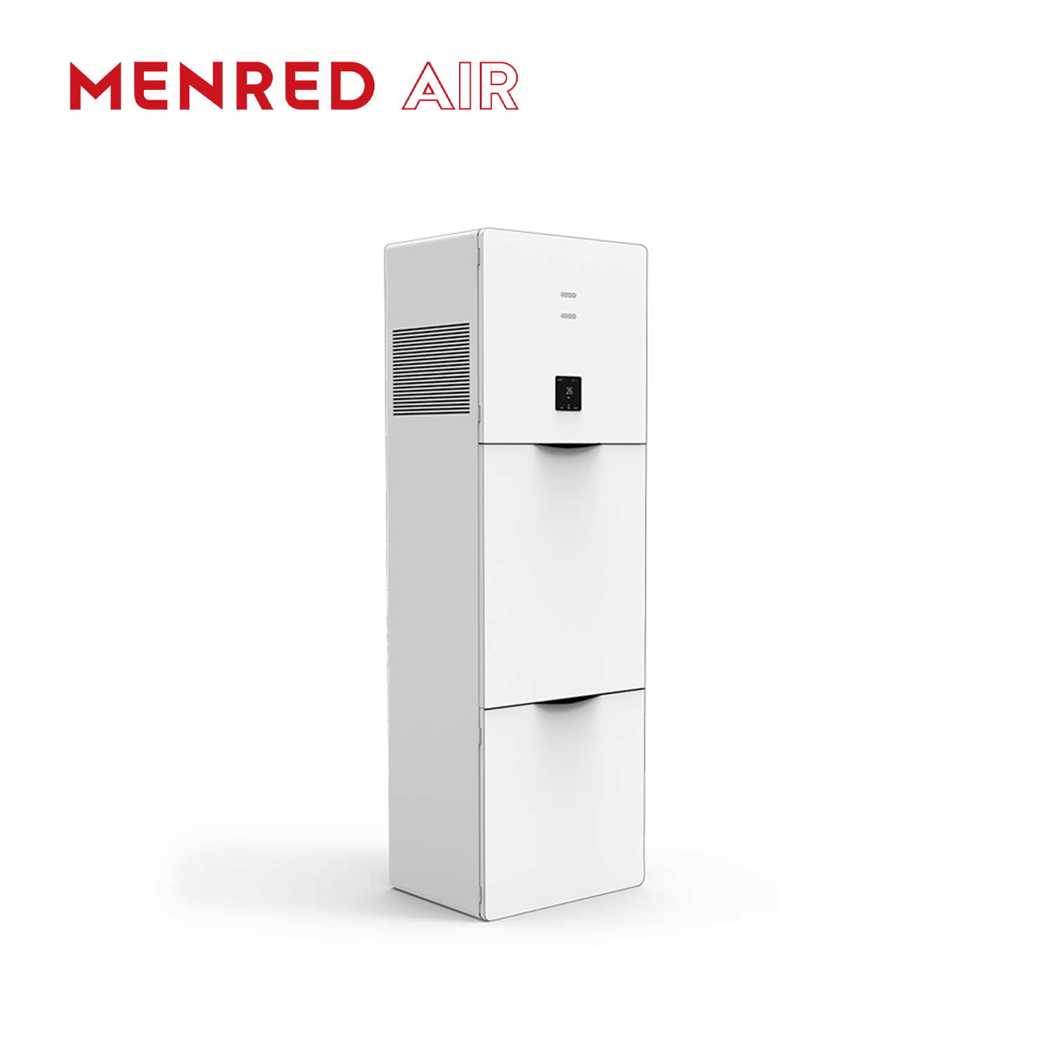 MENRED SMART O2 G5 Floor Standing ERV Fresh Air Purifier, 500m³/h, EBM Double Inlet Centrifugal Fan, Dow Antibacterial Membrane Core, 4-stage Filtration, Full Heat Recovery Ventilator