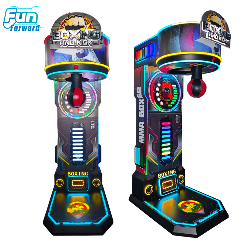 Coin Operated Boxing Punch Machine LED Score Arcade Force Tester Game