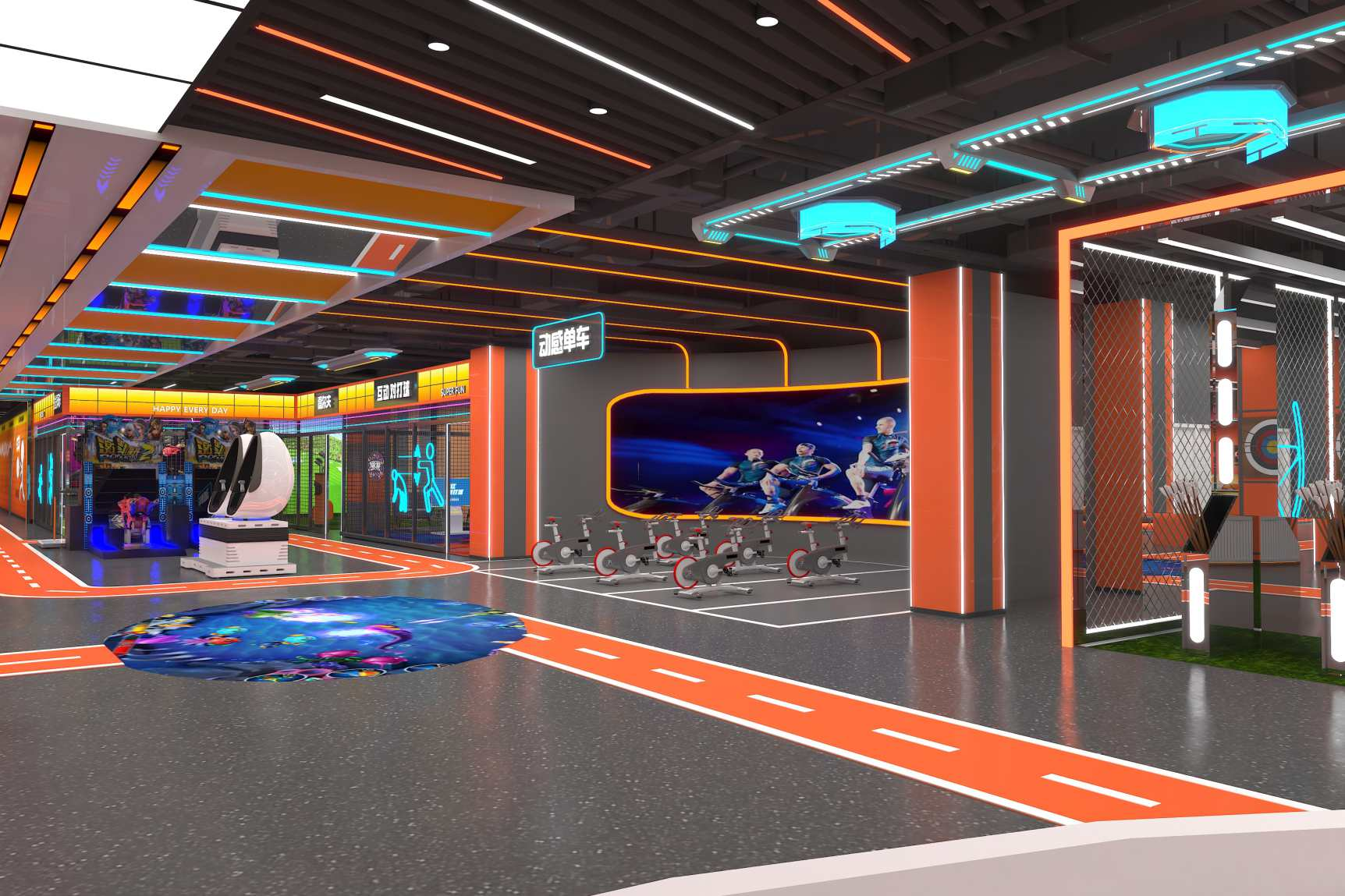 video game sports and trendy play hall724-13