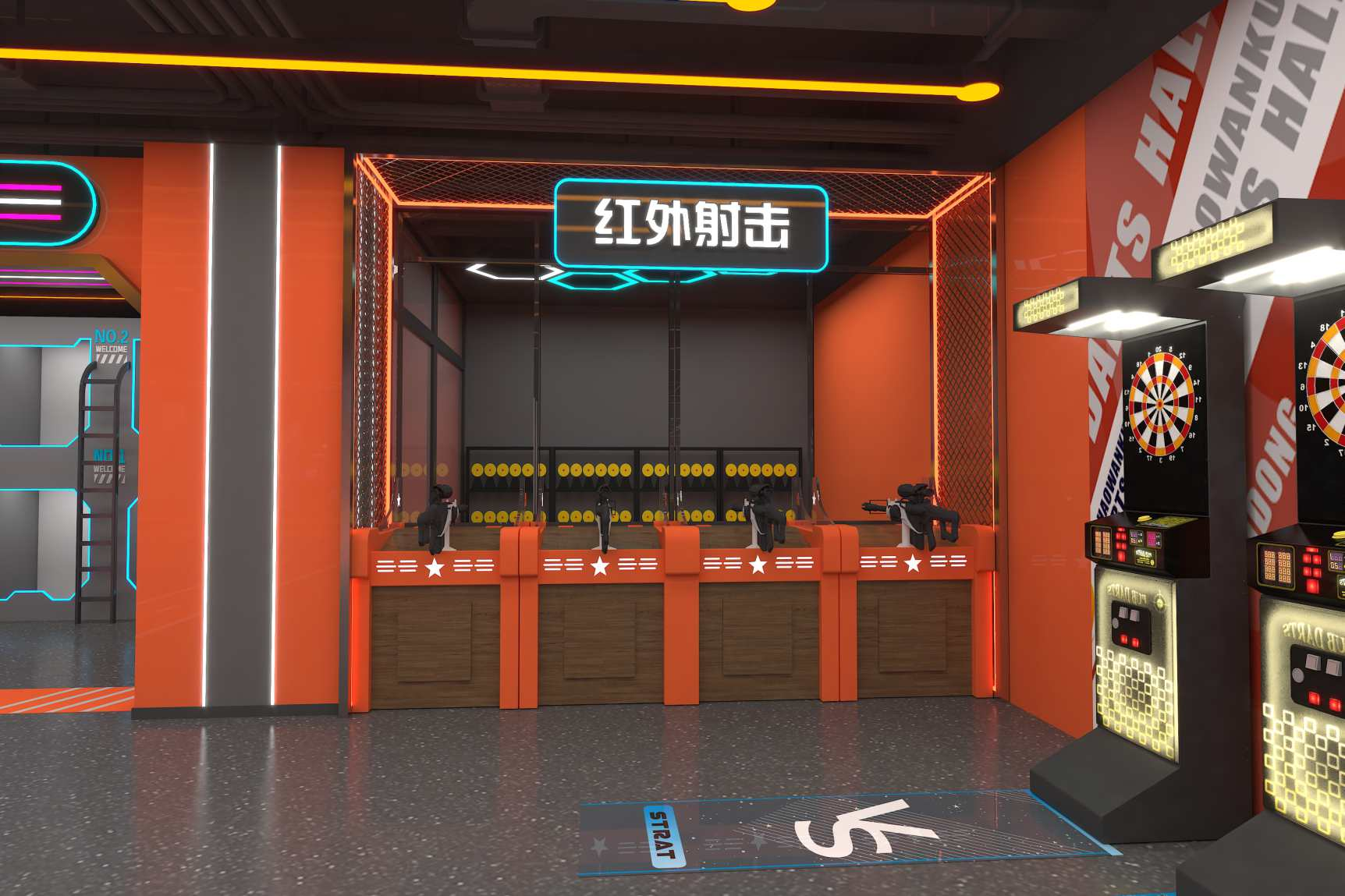 video game sports and trendy play hall724-12