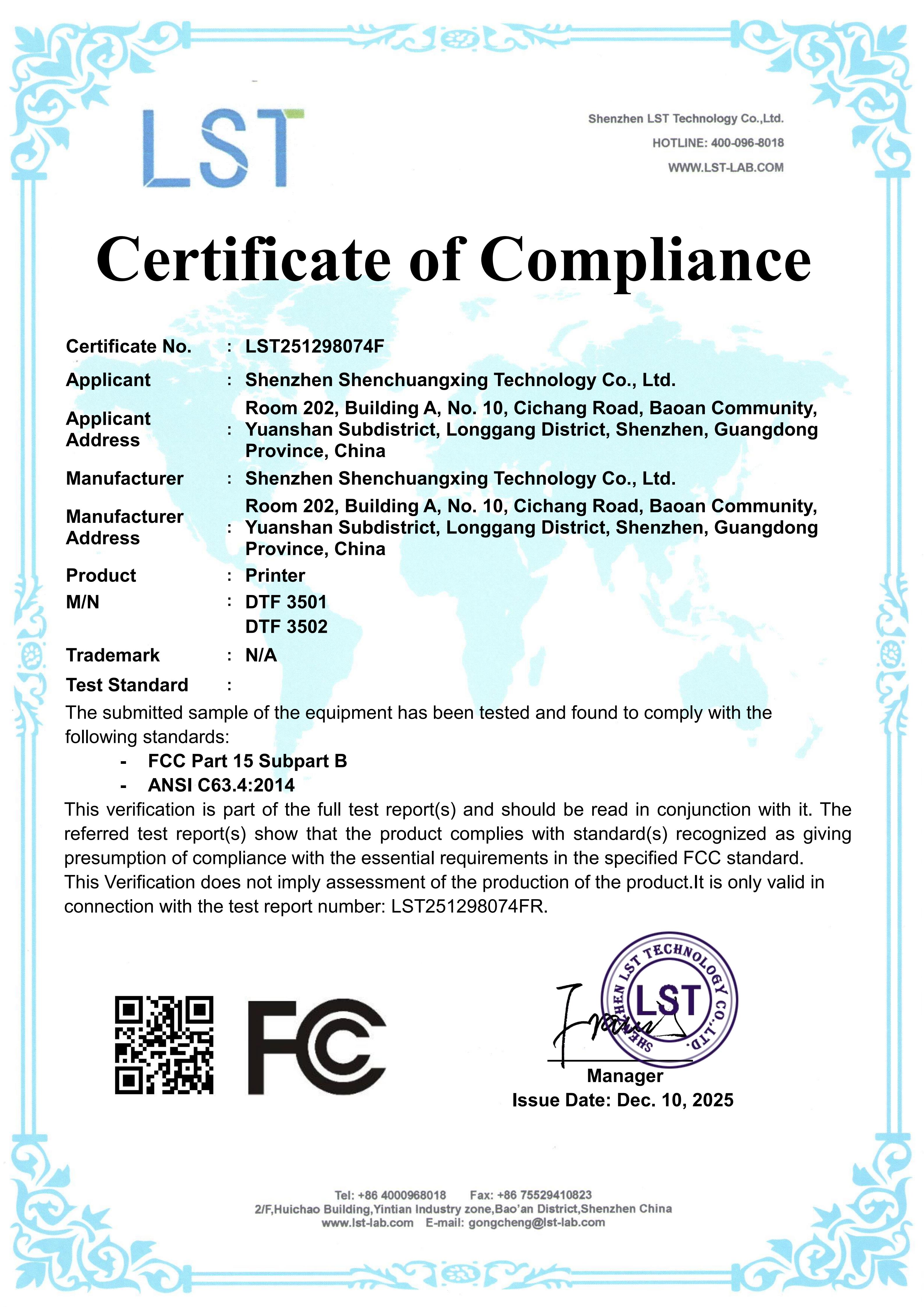 Certificate