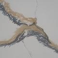 Model 4023 Calacatta White engineered marble surface