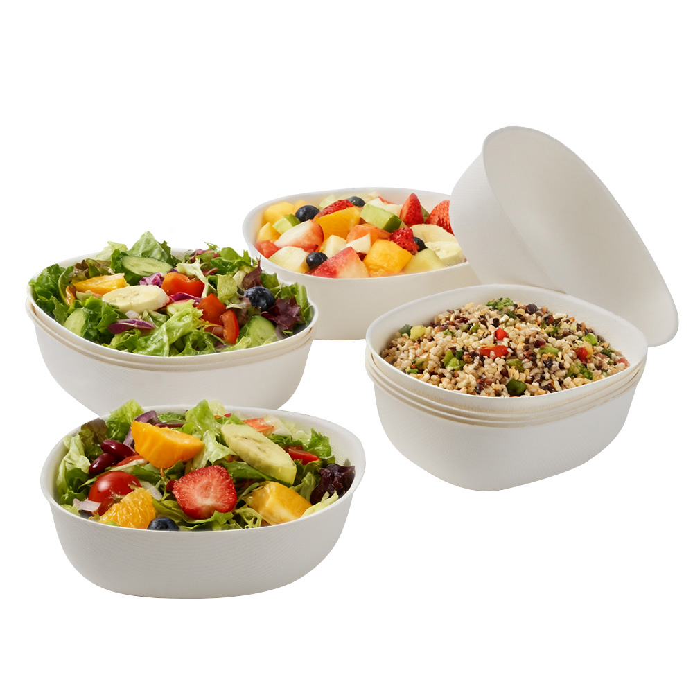 Eco-Friendly & Ultra-Durable Thick Sugarcane Bagasse Bowls