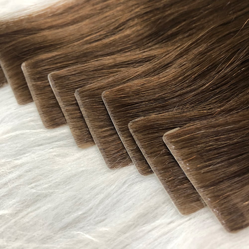 Wholesale 22 Inch #4 Invisible Tape In Human Hair Extensions