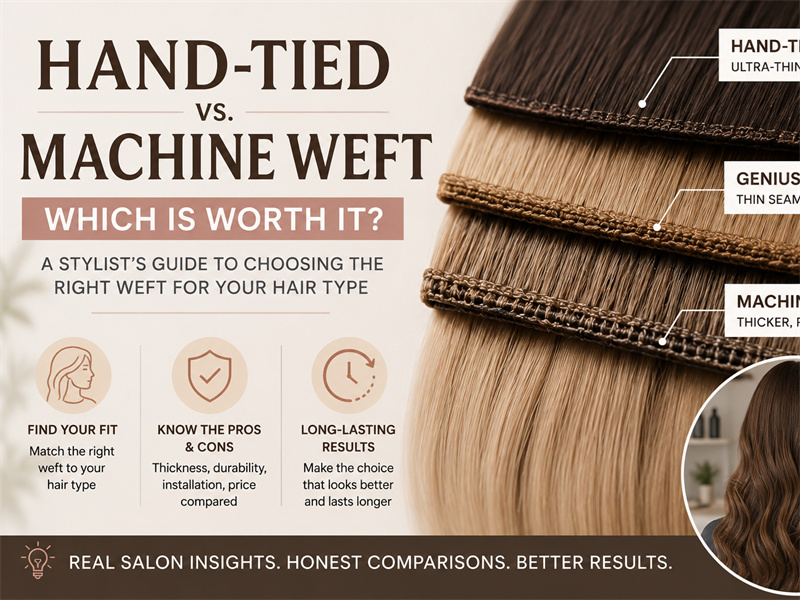 Hand-Tied vs. Machine Weft Hair Extensions: Which Is Worth It?