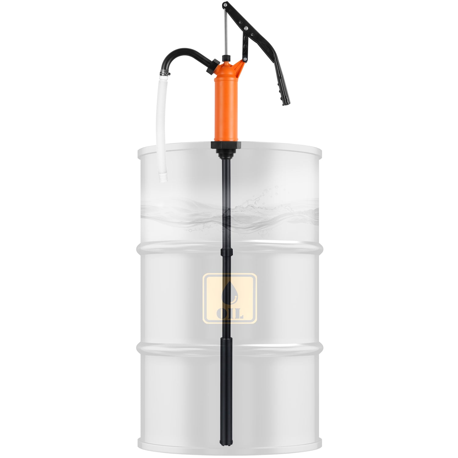55 Gallon Heavy Duty Manual Rain Barrel Pump for Water, DEF & Corrosive Liquids