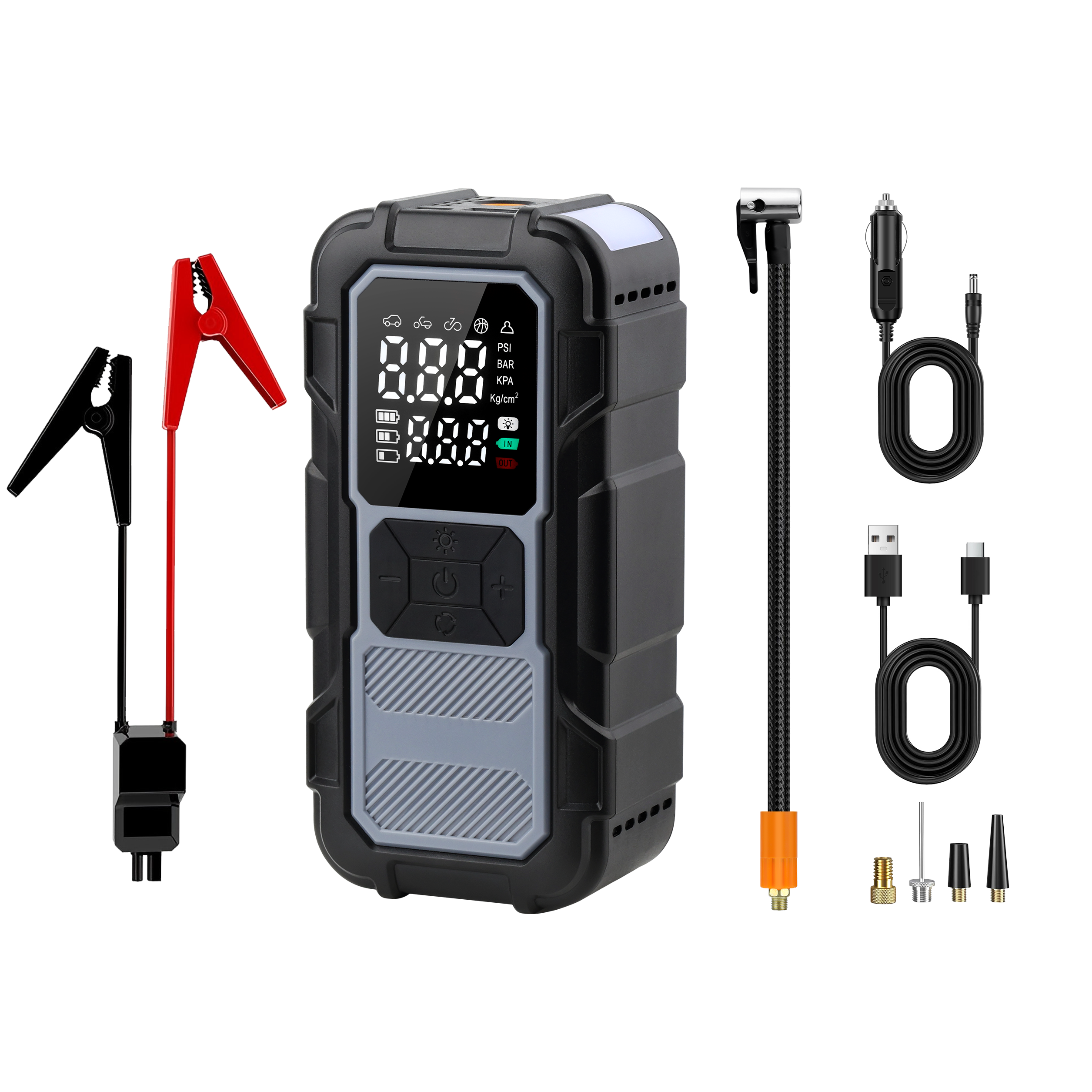 Fitco U26002 Cordless Tire Inflator with Jump Starter 2026 new model