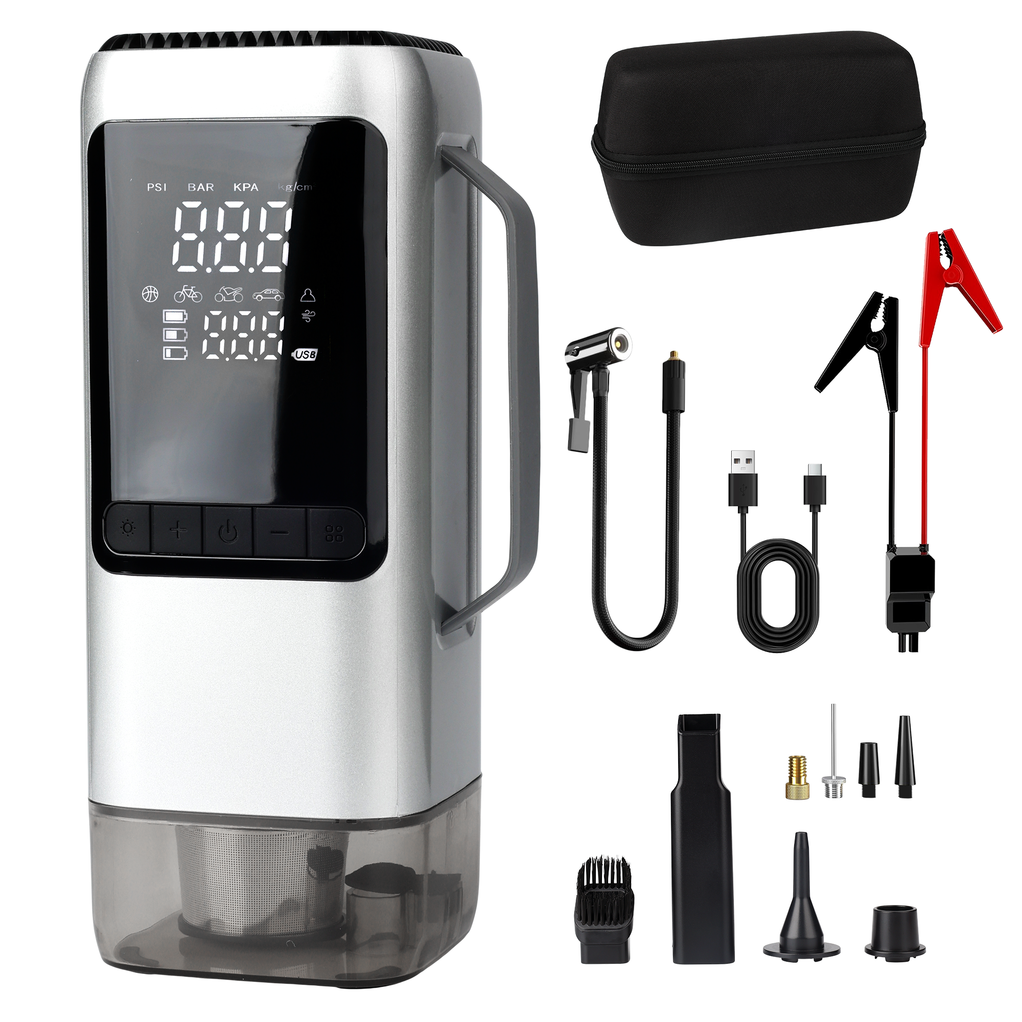 9-in-1 Jump Starter & Tire Inflator | 1000A, 150PSI, 8000mAh | FITCO U26021